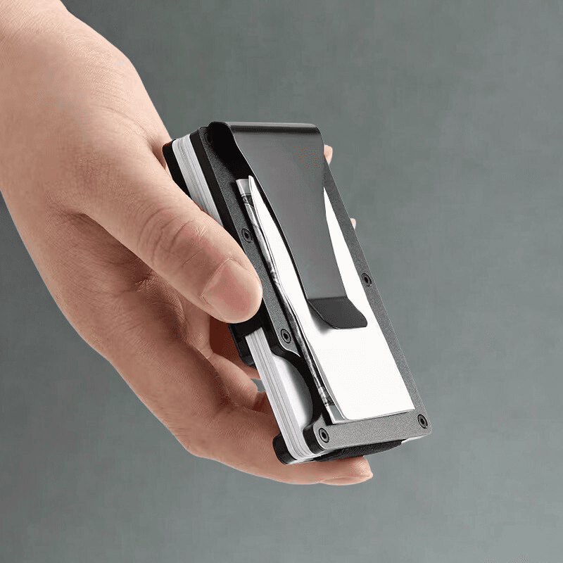 Rewo - aluminiowy portfel blokujący RFID