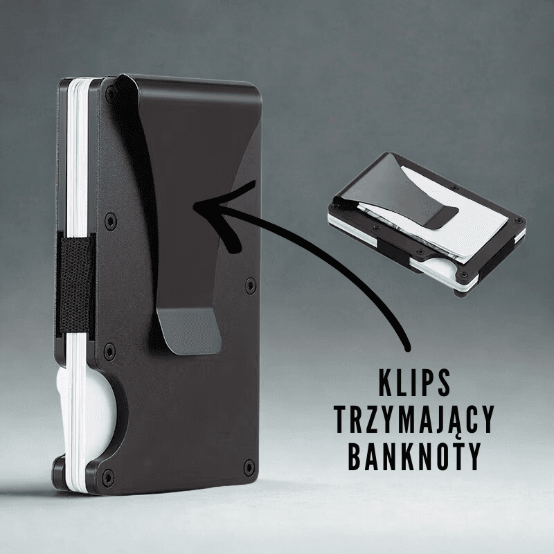 Rewo - aluminiowy portfel blokujący RFID